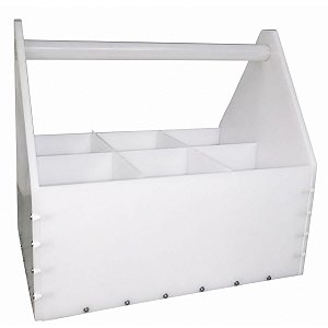 Cesto Fechado Transporte 6 Frascos 500ml E 1000ml Polipropileno
