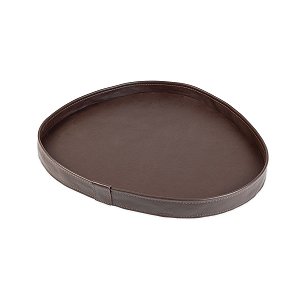 Bandeja Dunas Média Couro Legitimo Café