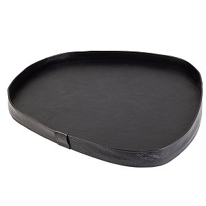 Bandeja Dunas Grande Couro Legitimo Preto