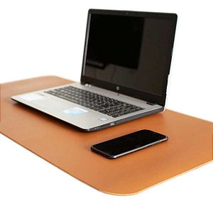Deskpad Office 70x30cm Couro Legítimo Caramelo