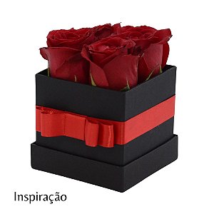 Caixa quadrada para flores Cor preta (Los Angeles) - Coleção Roma - Pequenas