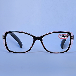 Óculos de Leitura Dubai - Black Pink Transparent