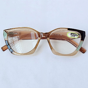 Óculos de Leitura Monterrey - Champagne and Green