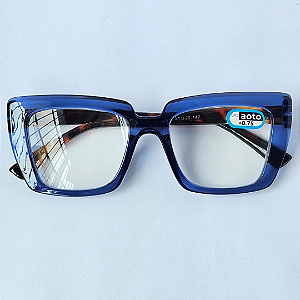 Óculos de Leitura Bergamo - Blue and Tortoise