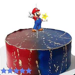 Vela Especial Super Mário Bolo Festa Aniversário Infantil