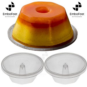 6 Formas Pudim Grande 500ml Plástico Forneável Kit C/ Tampa - EmbaFast  Distribuidora