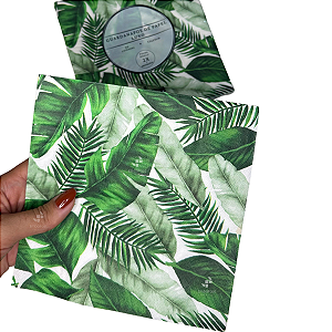 Kit 20 Guardanapos Papel Estampado Folhagem 33cm Folha Dupla