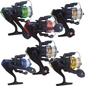Molinete De Pesca 200 Mac/Fx/Verão/Fight Com Linha Inclusa Kit 10 Unidades
