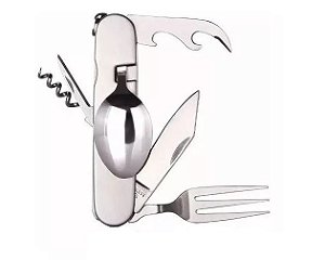 Canivete Xingu XV1715 Inox Multi Funções 18 Cm Com Bainha