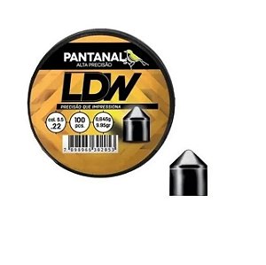 Chumbinho LDW Pantanal Calibre 5,5 Mm Embalagem 100 Unidades