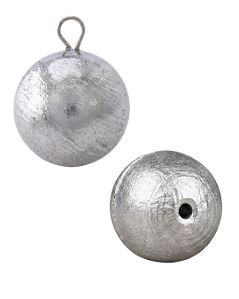 Chumbo Chumbada de Pesca Esportiva Pacote de 1 Kg Modelos Bola Com Furo Poita ou Argola