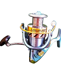 Molinete de Pesca Lgu Cagliari Carretel Alumínio 5+1 Rolamentos Anti Reverso 3000 4000 5000 6000