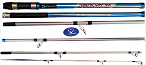 Vara Pesca Carbono Surf Praia Costão LGU Topázio Oca 3 Partes 3,00 3,30 3,60 3,90 4,20 Metros