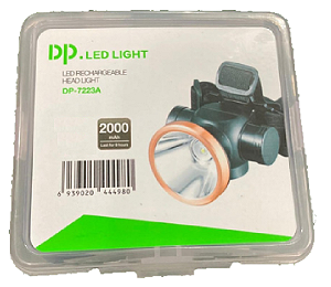 Lanterna de Cabeça Recarregável DP 1 Led Grande (DEM) 5 Wats de Potência DP-7223A Potente