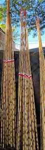Vara Pesca Bambu Natural 2 Partes Ponta Média 2,00 2,50 3,00 Metros Kit Combo 5 Unidades