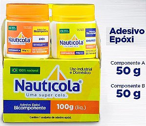 Nauticola Cola Náutica Cola Tudo Componente A+B 100 Gramas Líquido Adesivo Epóxi