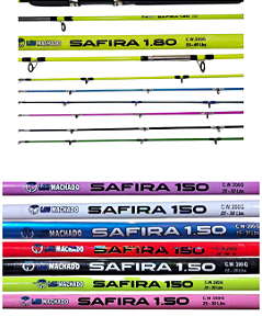 Vara de Pesca Fibra de Vidro Maciça 30 Libras LGU Safira 1,50 1,65 1,80 2,10 2,40 2,70 3,00 Metros Para Molinete Diversas Cores
