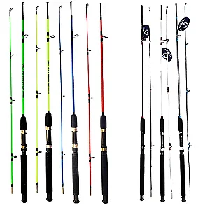 Vara de Pesca Fibra de Vidro Maciça 30 Libras LGU Pescadora/Safira/King Life 1,35 1,50 1,65 1,80 2,10 2,40 Metros Cores Sortidas