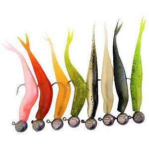 Isca Manjuba Doa Feita Em Silicone Com 10 cm Com Jig Head Cores Sortidas