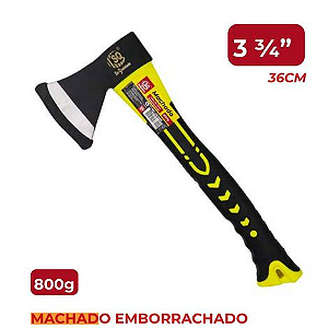 Machado De 36 Cm Com Gume e Cabo Emborrachado SQ4309