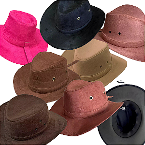 Por Encomenda 50 Unidades Chapéu Camurça Ana Castela Rodeio Cowboy Country Cavalgada Sertanejo Boiadeira - Fino Acabamento - Atacado Revenda Distribuidor