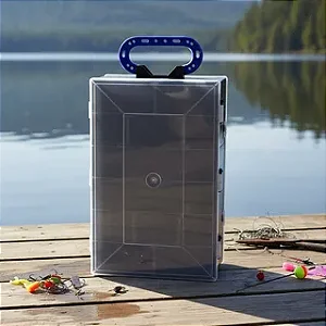 Organizador Maleta Polymer Doublebox 24 Divisórias Com Alça