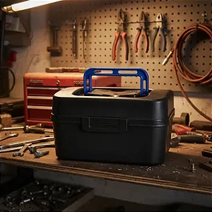 Caixa Maleta Mini Preta Polymer Para Ferramentas e Pesca 16cm