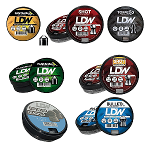 Chumbinho LDW Para Carabina Calibre 4,5 / 5,5 mm Modelo Bullet, Pantanal, Shot, Spider, Torpedo