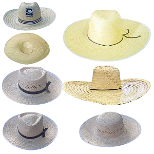 Chapéu de Palha Para Trabalho Pesca Passeio Modelo Ana Raio Sertanejo, Brasilia, Gigantinho, Mexicano, Panamá Ventilado, Pérola Ventilado, Simples