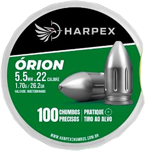 Chumbinho Pressão Harpex Órion Premium 5,5 Mm .22 P/ Carabina 100 Unidades