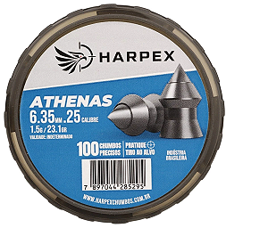 Chumbinho Harpex Athenas Precisão E Penetração 6.35mm (.25) 100 Un