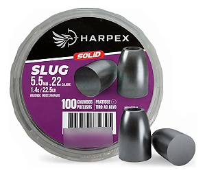 Chumbinho Slug Solid 5.5mm 100 Unidade De Alta Pressão - Harpex