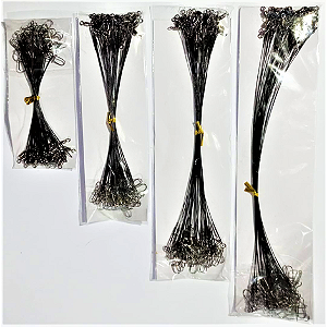 Encastoado Leader LGU Aço Flexível Preto Black com 30/50 Unidades Novo Snap Reforçado