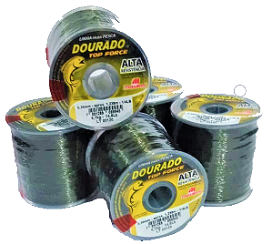 Linha de Pesca Dourado Top Force Caixa C/4 Unidades 100gr Verde Oliva 100 Metros