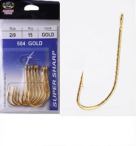 Anzol Para Pesca Albatroz 504 Gold Com Medidas Nº10 14 Albatroz Fishing
