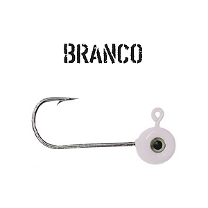 Anzol Para Pesca JIG NR 4/0 C/5 17GR Pintado Branco com Olho