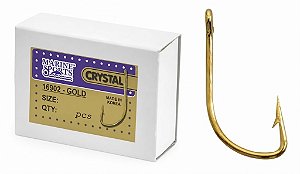 Anzol Para Pesca MAC 16902 Gold Caixa Diversos Tamanhos Nº1 2 4 6 8 10 12 14 16