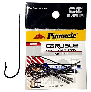Anzol Para Pesca Pinnacle Carlisle Black Nickel Medidas Nº4 6 com 20 Peças