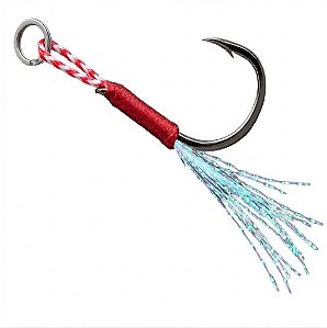 Anzol Para Pesca Assist Hook SZ063 com Peninha 5 Cartelas Com 2 Unidades Nº13 15