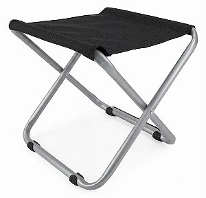 Banqueta Para Pesca Camping Dobrável Metal 3/4 Normal 5/8 Preta