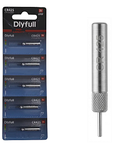 Bateria CR425 3V Energia Confiável Pino 4mm Uma Cartela dlyfull C/5 Unidades
