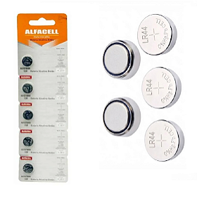 Bateria Alfacell AG13 LR44 Alcalina Zinco Cartela C/5 Unidades