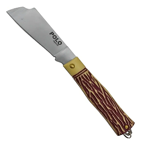 Canivete Xingu Retratil Pesca e Camping XV3153 19cm Lamina Metal Cabo de Madeira