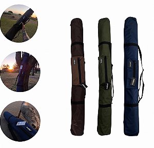 Capa Para Varas de Pesca Com Bolso Semi Rigido Tamanhos Reforçado 3.30, 3.90, 4.50 MT Cores Sortidas