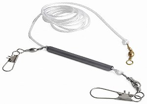 Chicote Boia Espada Cartela Com 12 Unidades Com Corda Nylon Chumbada Girador e Snap