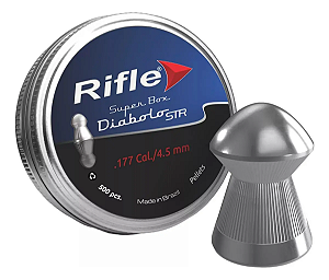 Chumbinho Rifle Diabolô Str 4,5mm (177) Carabina Pressão 0,50g C/250 Unidades