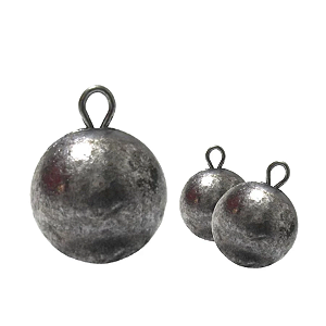 Chumbo Chumbada de Pesca Esportiva Pacote de 1 Kg Modelo Bola Com Argola