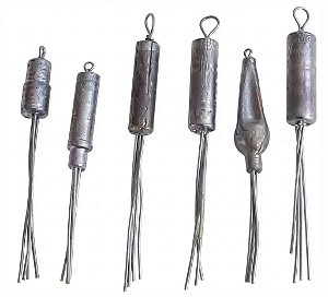 Chumbo Chumbada de Pesca Esportiva Pacote de 1 Kg Diversos Modelos Garateia Sortidos