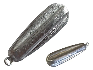 Chumbo Chumbada de Pesca Esportiva Pacote de 1 Kg Modelo Torpedo Diversas Gramaturas
