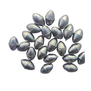 Chumbo de Pesca Esportiva Ervilha, Arroz e Oliva 1KG Ervilha 0,5 1,0 Arroz 1,3 Oliva 3 2 Gramas